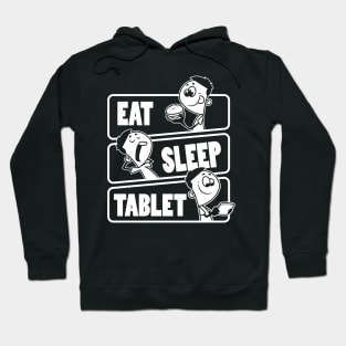 Eat Sleep Tablet Repeat Funny Smart phone for kids design Hoodie